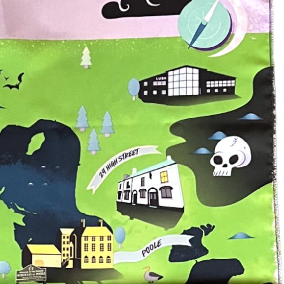 NWT LUSH Kitchen Exclusive Ltd Ed October 2023 Silky Treasure Map Knot Wrap - Picture 4 of 8